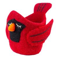 Cardinal Sleepy Bird Felt Pot-DZI502020